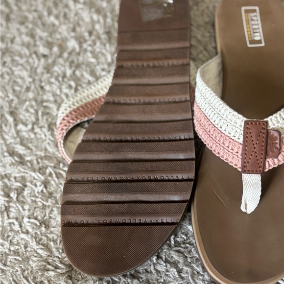 Stylish Pink and Cream Women's‎ Sandals - Picture 2 of 6